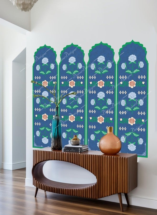 DivineDesigns ملصق حائط ذاتي اللصق من الفينيل PVC بتصميم قوس مغولي من DivineDesigns لتزيين المنزل/غرفة المعيشة (متعدد الألوان) - Image 2